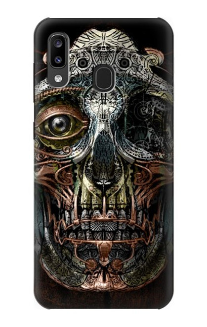 S1685 Steampunk Skull Head Hülle Schutzhülle Taschen für Samsung Galaxy A20, Galaxy A30