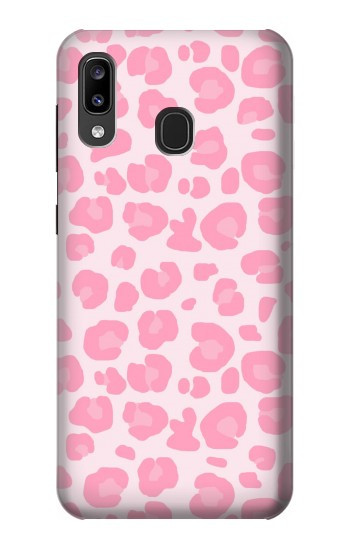 S2213 Pink Leopard Pattern Hülle Schutzhülle Taschen für Samsung Galaxy A20, Galaxy A30