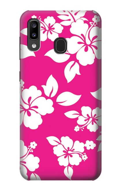 S2246 Hawaiian Hibiscus Pink Pattern Hülle Schutzhülle Taschen für Samsung Galaxy A20, Galaxy A30