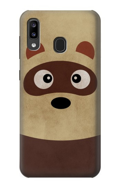 S2825 Cute Cartoon Raccoon Hülle Schutzhülle Taschen für Samsung Galaxy A20, Galaxy A30