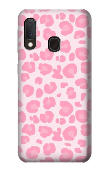 S2213 Pink Leopard Pattern Hülle Schutzhülle Taschen für Samsung Galaxy A20e