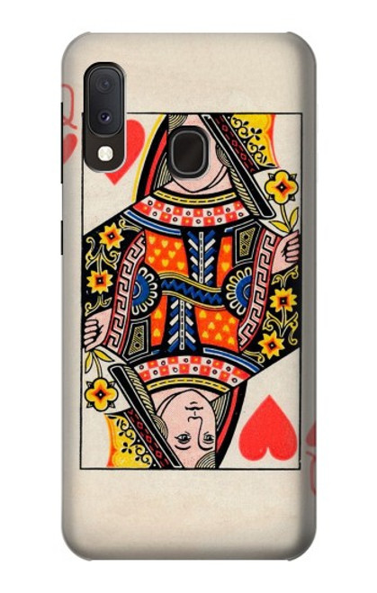 S3429 Queen Hearts Card Hülle Schutzhülle Taschen für Samsung Galaxy A20e