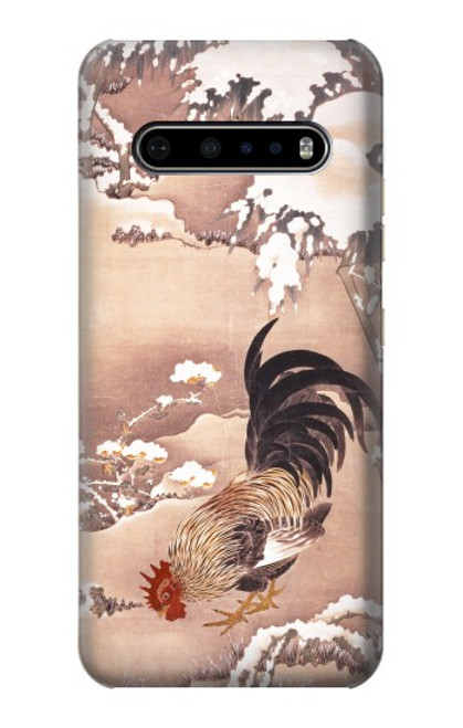 S1332 Ito Jakuchu Rooster Hülle Schutzhülle Taschen für LG V60 ThinQ 5G