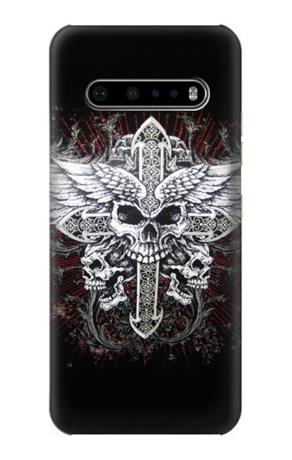 S1434 Skull Wing Tattoo Biker Hülle Schutzhülle Taschen für LG V60 ThinQ 5G