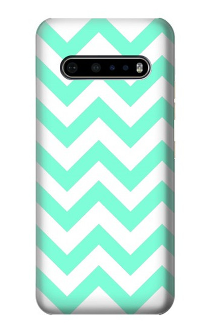 S1723 Mint Chevron Zigzag Hülle Schutzhülle Taschen für LG V60 ThinQ 5G