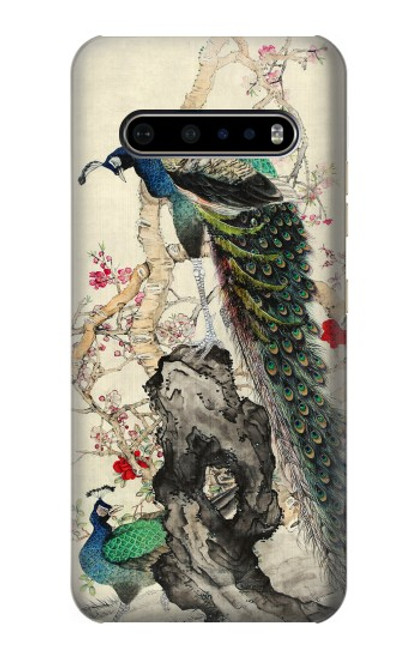 S2086 Peacock Painting Hülle Schutzhülle Taschen für LG V60 ThinQ 5G
