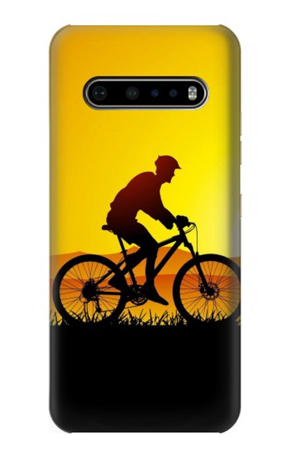 S2385 Bicycle Bike Sunset Hülle Schutzhülle Taschen für LG V60 ThinQ 5G