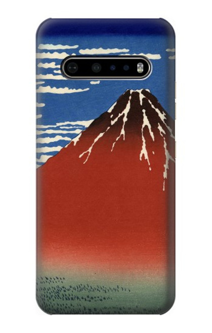 S2390 Katsushika Hokusai Red Fuji Hülle Schutzhülle Taschen für LG V60 ThinQ 5G