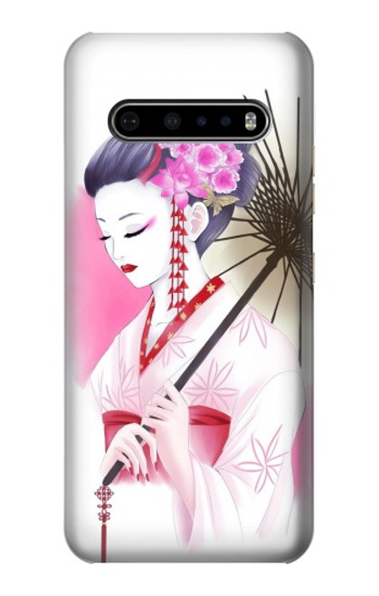 S2579 Japanese Traditional Geisha Kimono Hülle Schutzhülle Taschen für LG V60 ThinQ 5G