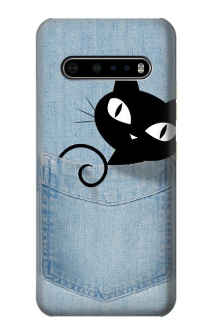 S2641 Pocket Black Cat Hülle Schutzhülle Taschen für LG V60 ThinQ 5G