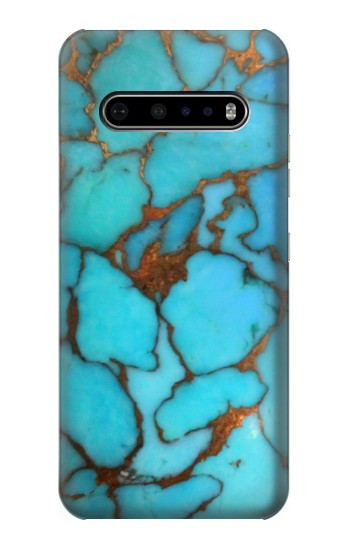 S2685 Aqua Turquoise Gemstone Graphic Printed Hülle Schutzhülle Taschen für LG V60 ThinQ 5G