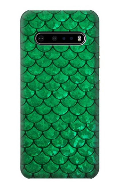S2704 Green Fish Scale Pattern Graphic Hülle Schutzhülle Taschen für LG V60 ThinQ 5G