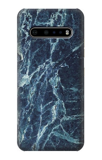 S2799 Light Blue Marble Stone Graphic Printed Hülle Schutzhülle Taschen für LG V60 ThinQ 5G