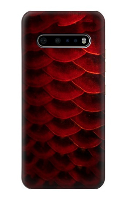 S2879 Red Arowana Fish Scale Hülle Schutzhülle Taschen für LG V60 ThinQ 5G