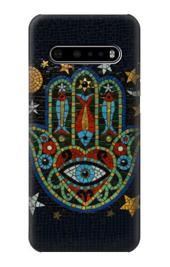 S3175 Hamsa Hand Mosaics Hülle Schutzhülle Taschen für LG V60 ThinQ 5G