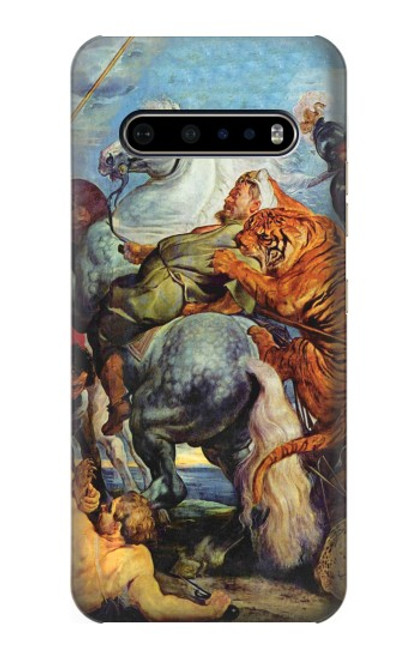 S3331 Peter Paul Rubens Tiger und Lowenjagd Hülle Schutzhülle Taschen für LG V60 ThinQ 5G