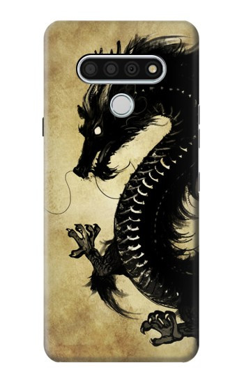 S1482 Black Dragon Painting Hülle Schutzhülle Taschen für LG Stylo 6