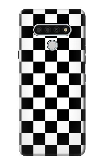 S1611 Black and White Check Chess Board Hülle Schutzhülle Taschen für LG Stylo 6