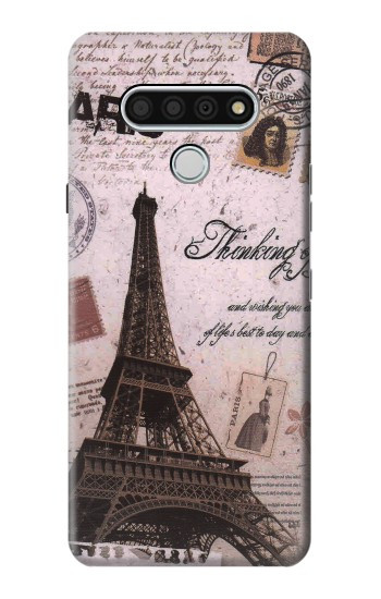 S2211 Paris Postcard Eiffel Tower Hülle Schutzhülle Taschen für LG Stylo 6
