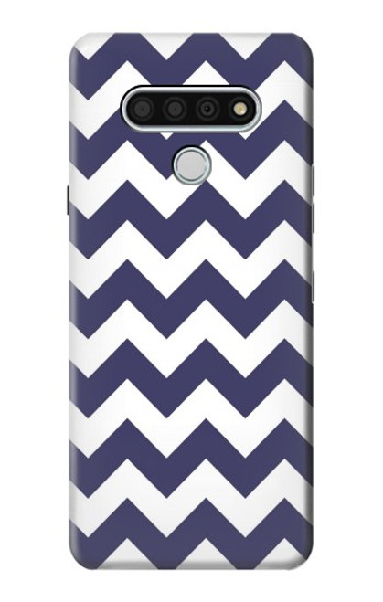S2345 Navy Blue Shavron Zig Zag Pattern Hülle Schutzhülle Taschen für LG Stylo 6