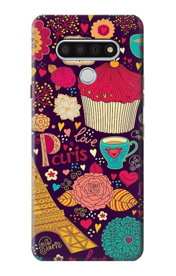 S2353 Paris Cartoon Vintage Pattern Hülle Schutzhülle Taschen für LG Stylo 6