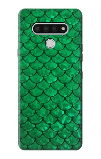 S2704 Green Fish Scale Pattern Graphic Hülle Schutzhülle Taschen für LG Stylo 6