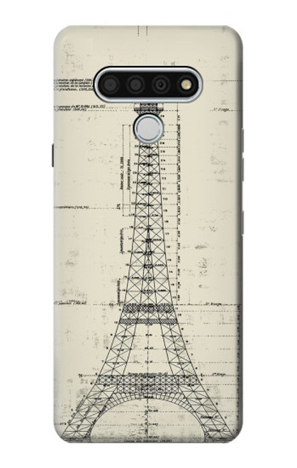 S3474 Eiffel Architectural Drawing Hülle Schutzhülle Taschen für LG Stylo 6