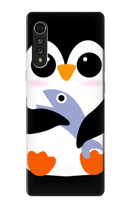 S2631 Cute Baby Penguin Hülle Schutzhülle Taschen für LG Velvet