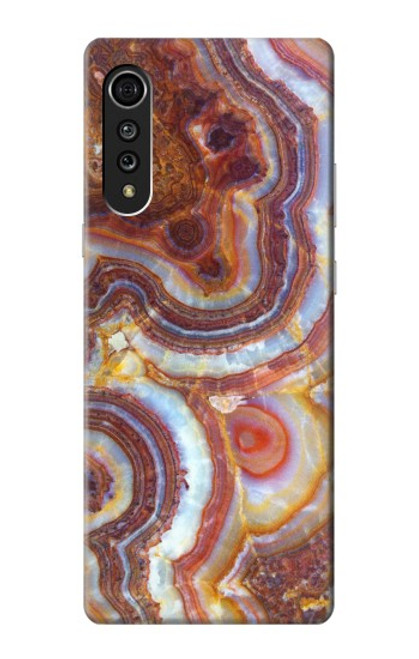 S3034 Colored Marble Texture Printed Hülle Schutzhülle Taschen für LG Velvet