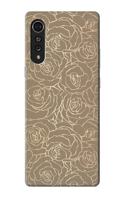 S3466 Gold Rose Pattern Hülle Schutzhülle Taschen für LG Velvet
