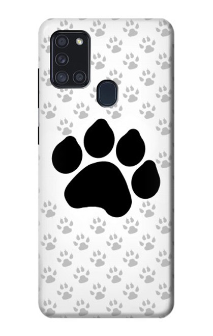 S2355 Paw Foot Print Hülle Schutzhülle Taschen für Samsung Galaxy A21s