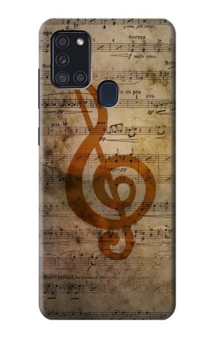 S2368 Sheet Music Notes Hülle Schutzhülle Taschen für Samsung Galaxy A21s