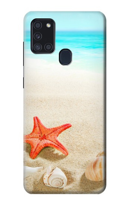 S3212 Sea Shells Starfish Beach Hülle Schutzhülle Taschen für Samsung Galaxy A21s