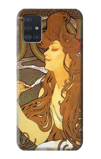 S0969 Alphonse Mucha Job Hülle Schutzhülle Taschen für Samsung Galaxy A51 5G
