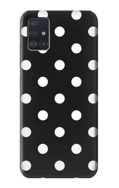 S2299 Black Polka Dots Hülle Schutzhülle Taschen für Samsung Galaxy A51 5G