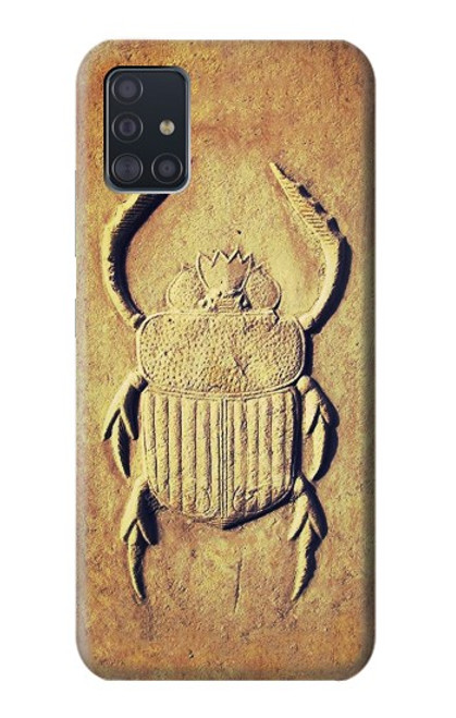 S2401 Egyptian Scarab Beetle Graphic Printed Hülle Schutzhülle Taschen für Samsung Galaxy A51 5G