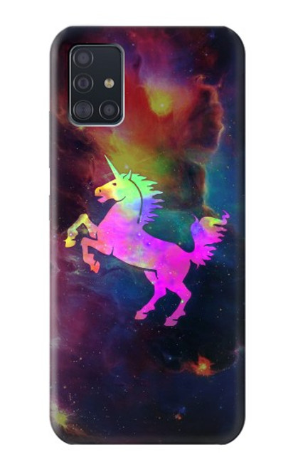 S2486 Rainbow Unicorn Nebula Space Hülle Schutzhülle Taschen für Samsung Galaxy A51 5G