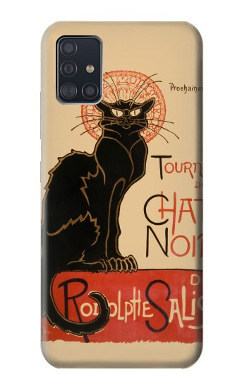 S2739 Chat Noir Black Cat Vintage Hülle Schutzhülle Taschen für Samsung Galaxy A51 5G