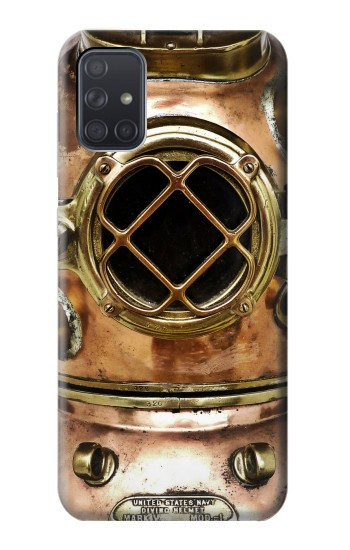 S2412 Vintage Deep Sea Diving Helmet Hülle Schutzhülle Taschen für Samsung Galaxy A71 5G