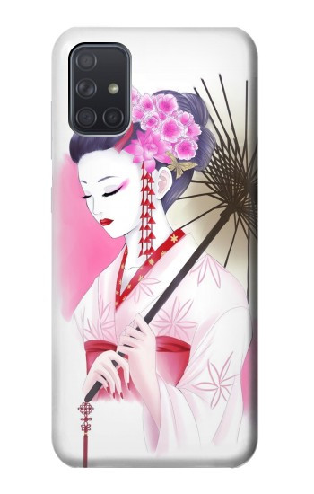 S2579 Japanese Traditional Geisha Kimono Hülle Schutzhülle Taschen für Samsung Galaxy A71 5G