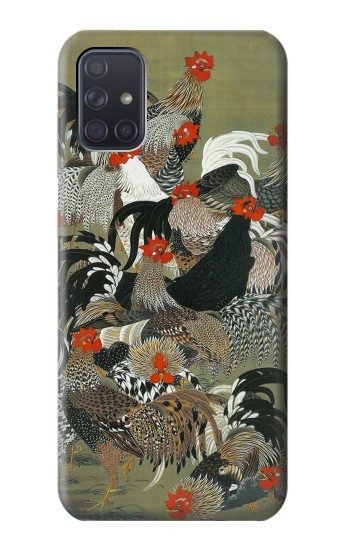 S2699 Ito Jakuchu Rooster Hülle Schutzhülle Taschen für Samsung Galaxy A71 5G