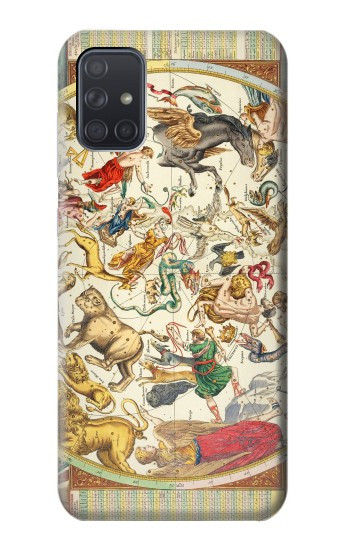 S3145 Antique Constellation Star Sky Map Hülle Schutzhülle Taschen für Samsung Galaxy A71 5G