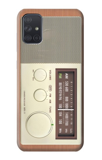 S3165 FM AM Wooden Receiver Graphic Hülle Schutzhülle Taschen für Samsung Galaxy A71 5G