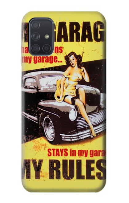 S3198 My Garage Pinup Girl Hülle Schutzhülle Taschen für Samsung Galaxy A71 5G