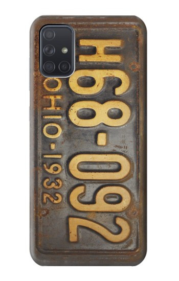 S3228 Vintage Car License Plate Hülle Schutzhülle Taschen für Samsung Galaxy A71 5G