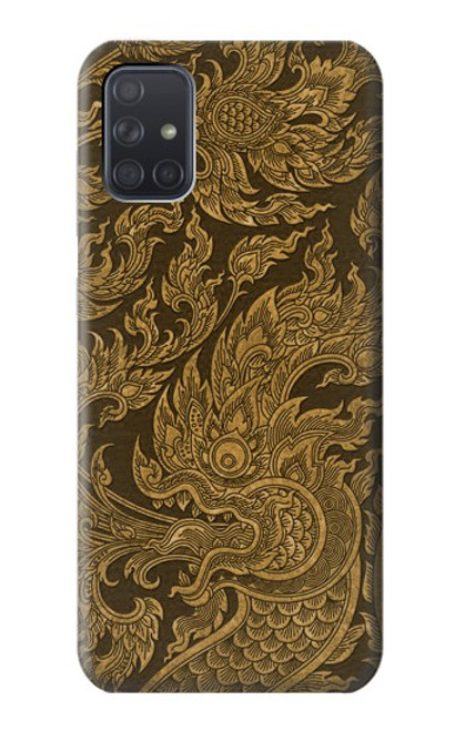 S3382 Thai Art Naga Hülle Schutzhülle Taschen für Samsung Galaxy A71 5G