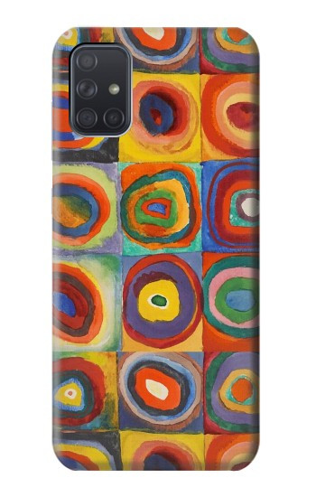 S3409 Squares Concentric Circles Hülle Schutzhülle Taschen für Samsung Galaxy A71 5G