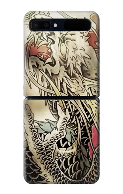 S0122 Yakuza Tattoo Hülle Schutzhülle Taschen für Samsung Galaxy Z Flip 5G