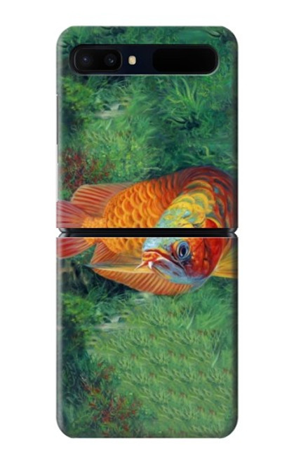 S1157 Red Arowana Fish Hülle Schutzhülle Taschen für Samsung Galaxy Z Flip 5G