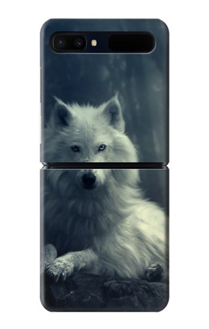 S1516 White Wolf Hülle Schutzhülle Taschen für Samsung Galaxy Z Flip 5G